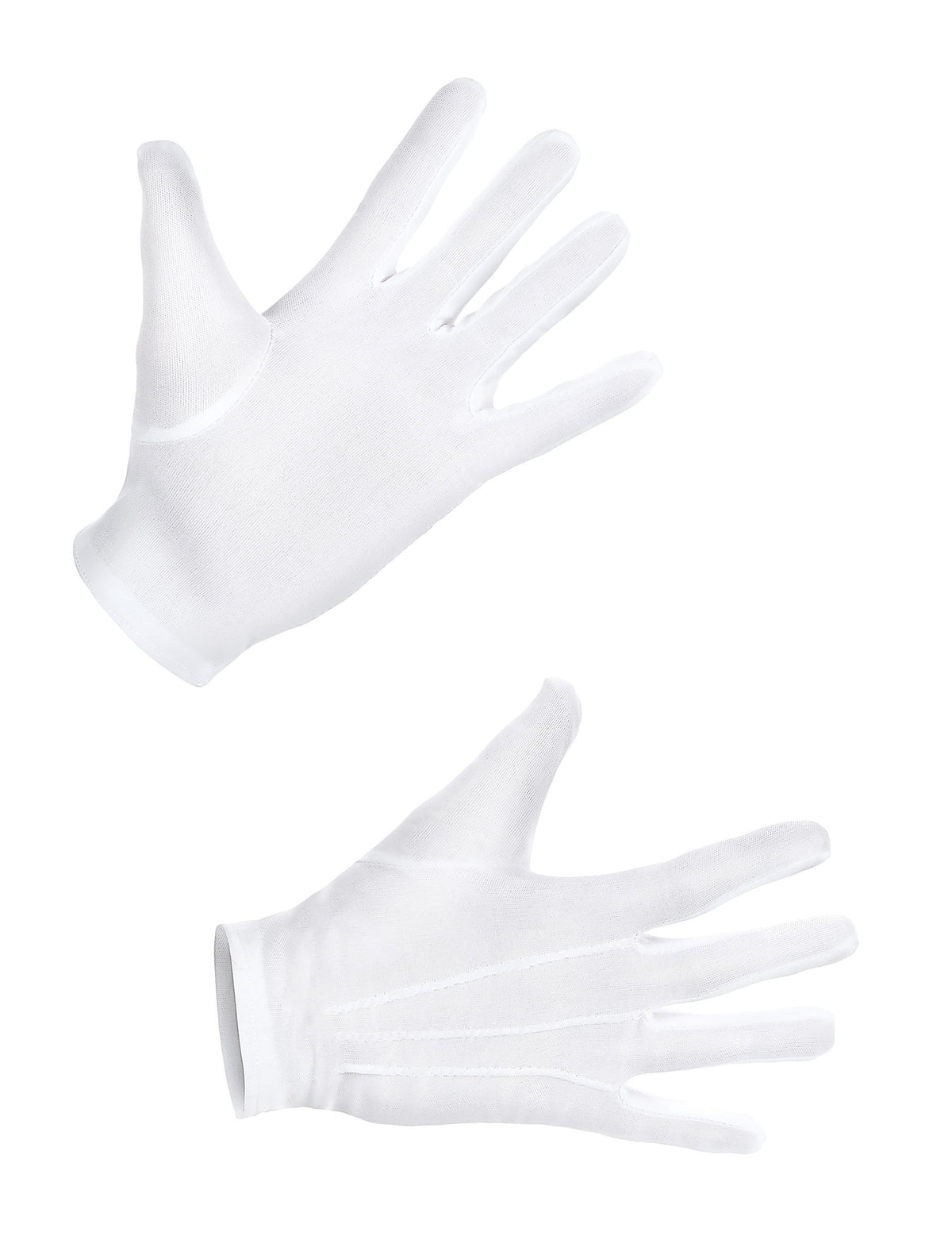 Gants courts blancs adulte