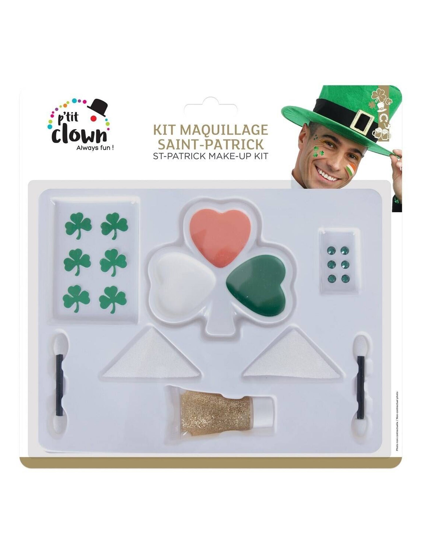 Palette de maquillage trèfle Saint Patrick