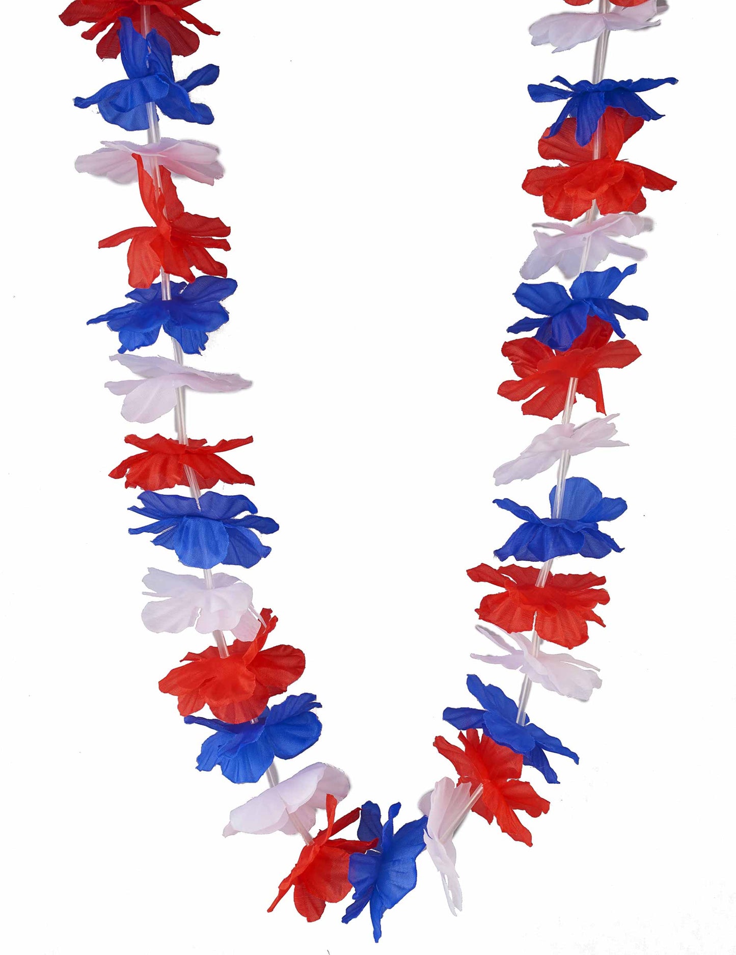 Collier hawaï tricolore supporter France adulte