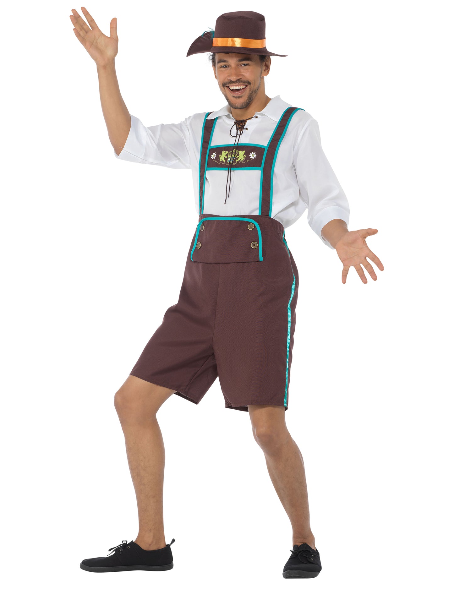 Déguisement Bavarois salopette marron homme