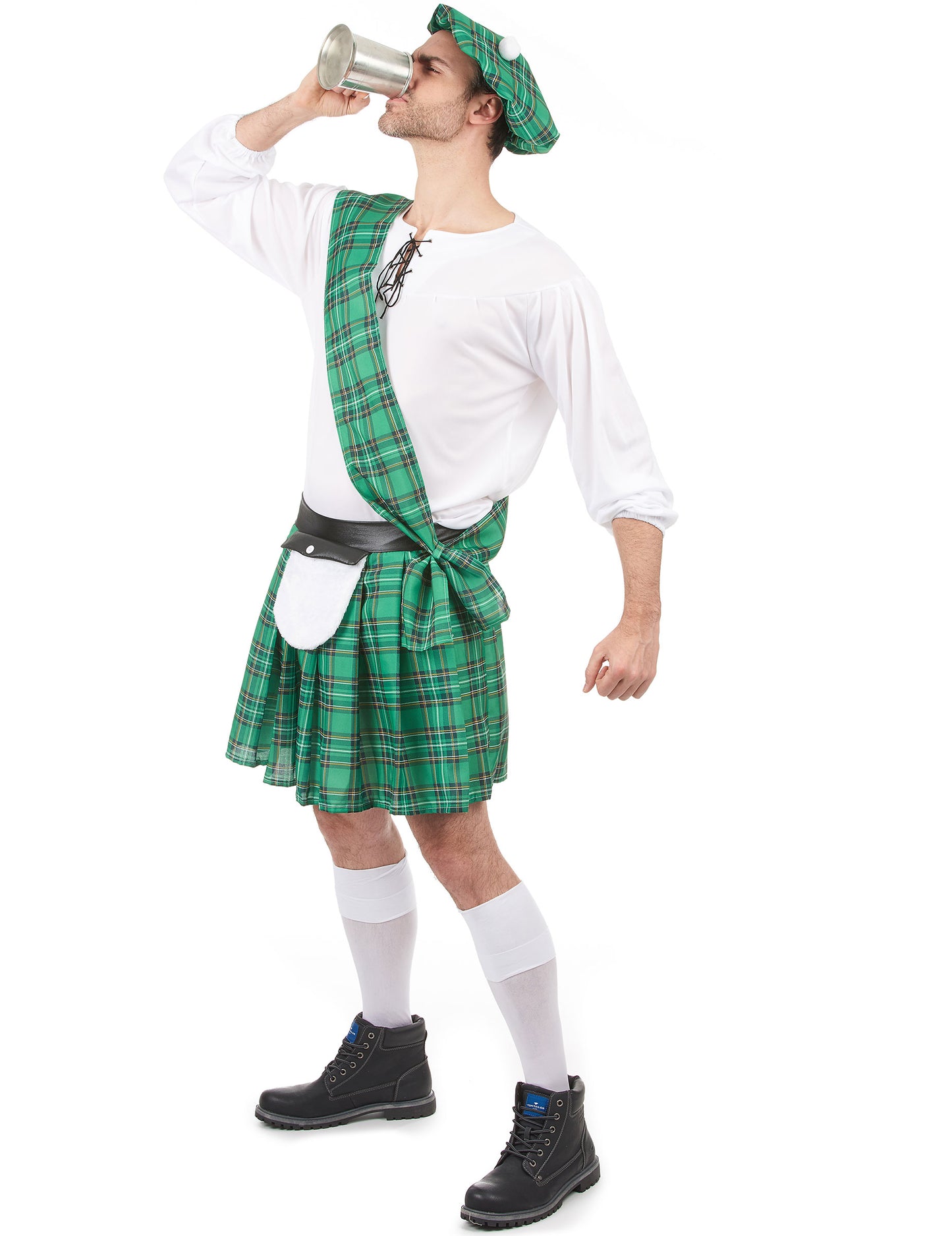 Déguisement Écossais vert et blanc homme