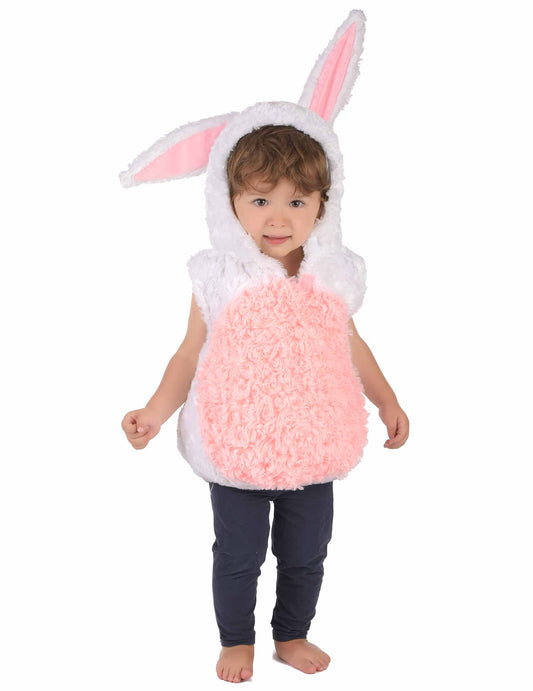 Déguisement lapin blanc et rose sans manches enfant
