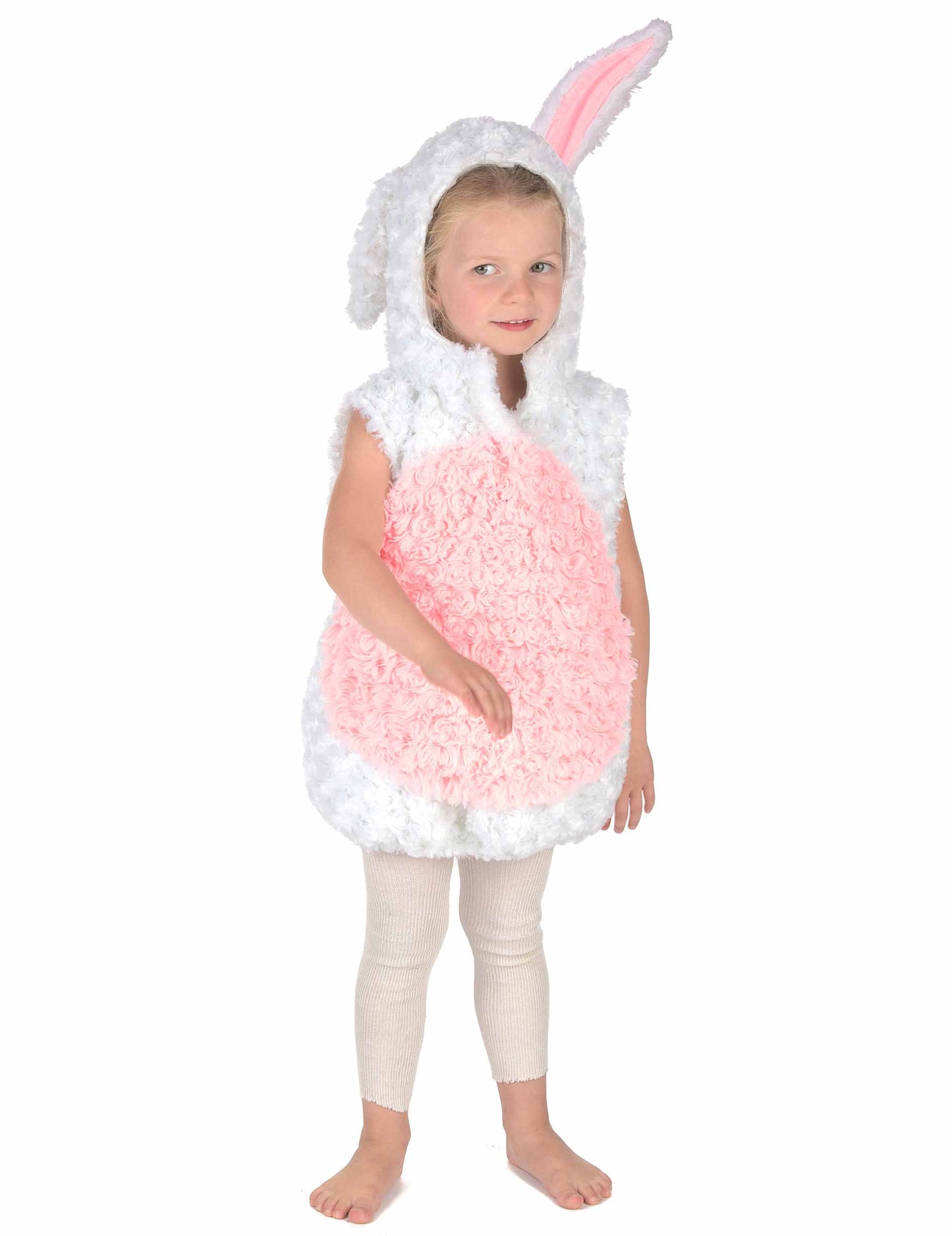 Déguisement lapin blanc et rose sans manches enfant