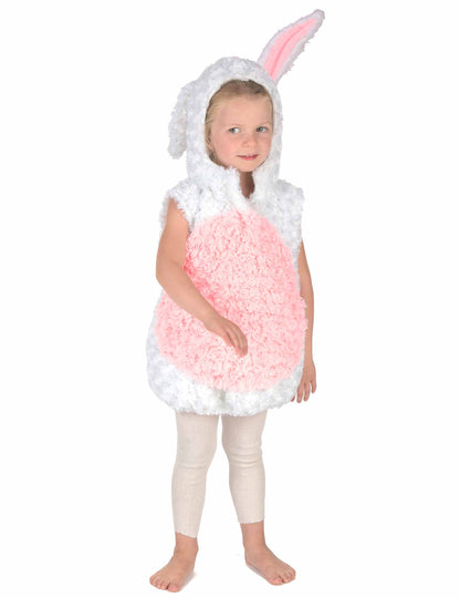 Déguisement lapin blanc et rose sans manches enfant