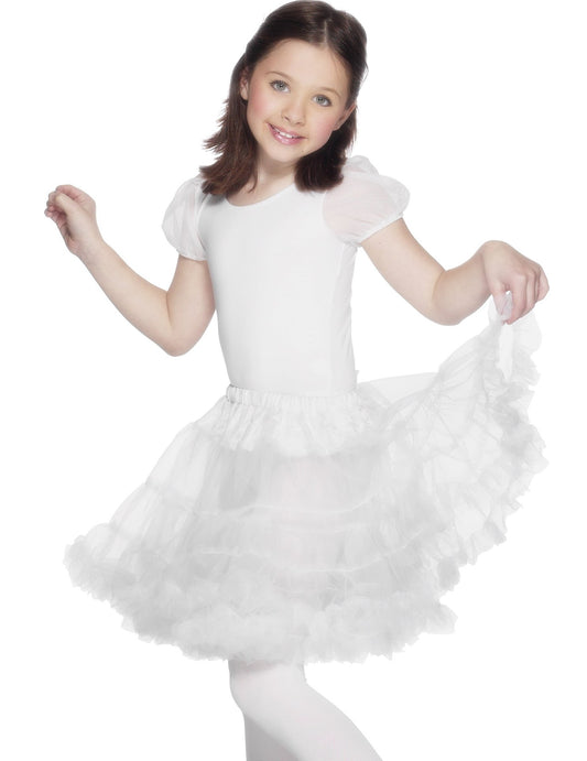 Jupon transparent blanc fille
