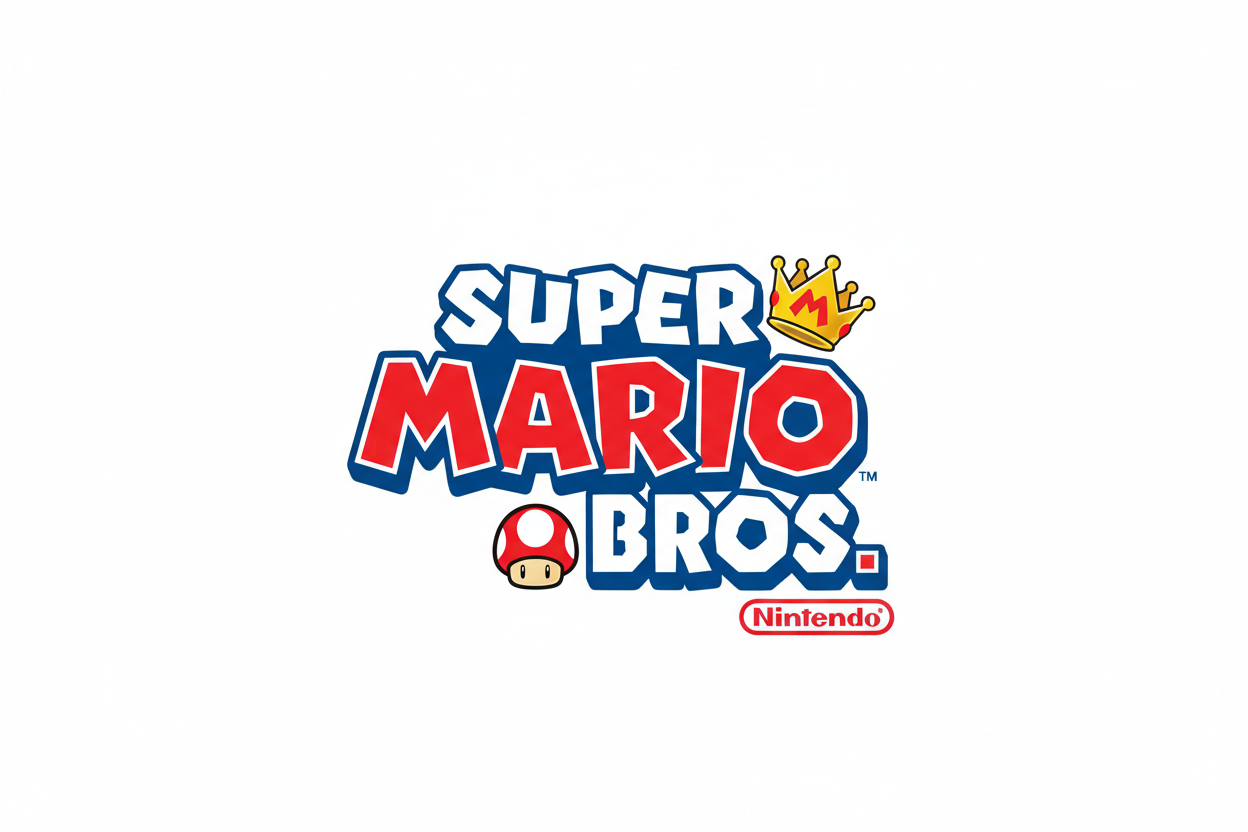 logo mario bros sur fond blanc