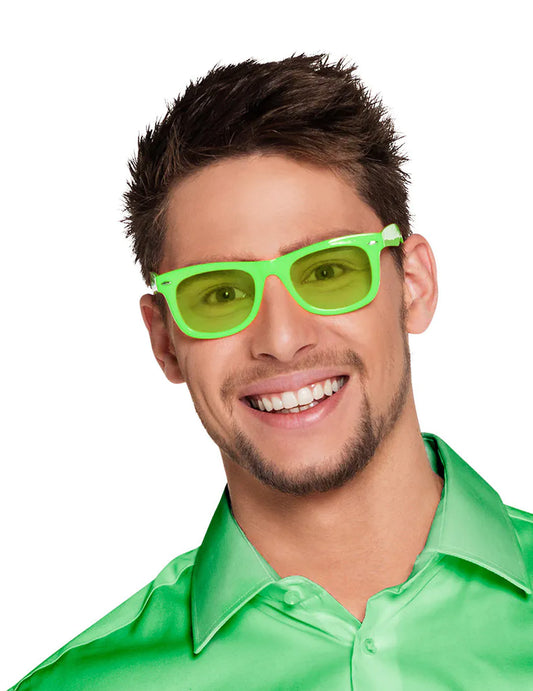 Lunettes vert fluo 80's adulte