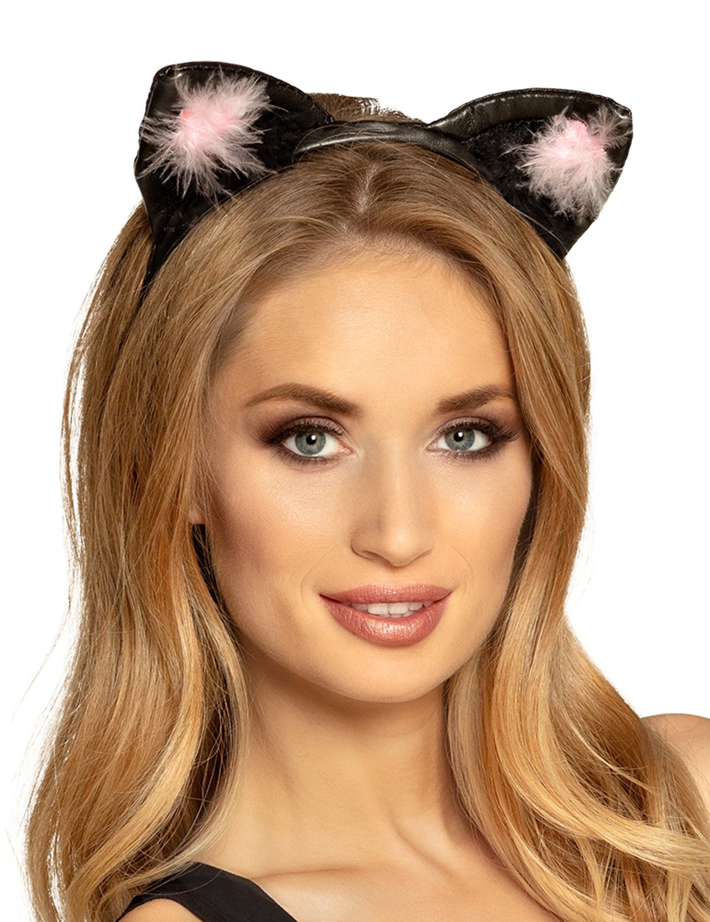 Oreilles de chat noires et roses