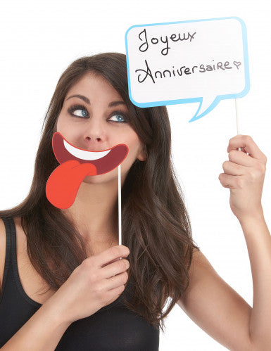 Pack photobooth anniversaire 12 pièces