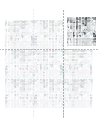 Panneau de fond argent brillant 30 x 30 cm