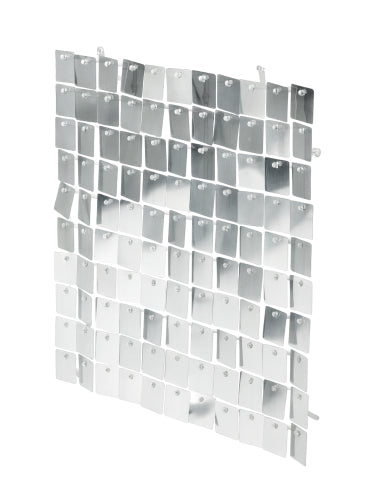 Panneau de fond argent brillant 30 x 30 cm