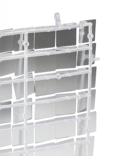 Panneau de fond argent brillant 30 x 30 cm