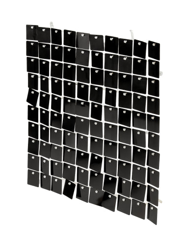 Panneau de fond noir brillant 30 x 30 cm