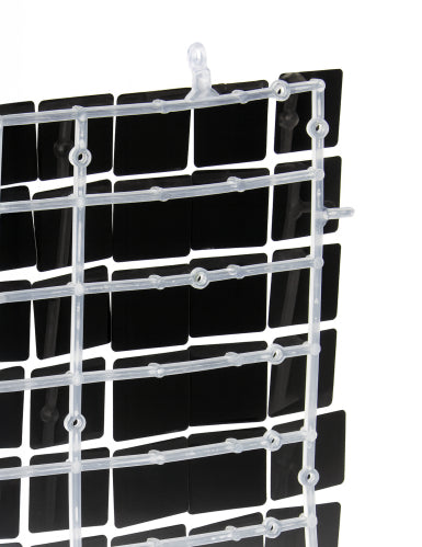 Panneau de fond noir brillant 30 x 30 cm