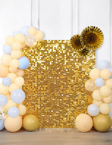 Panneau de fond or brillant 30 x 30 cm