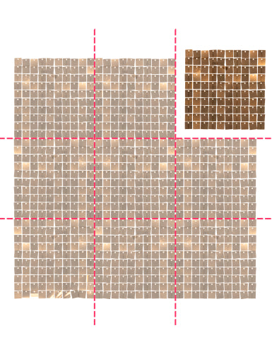 Panneau de fond rose brillant 30 x 30 cm