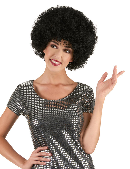 Perruque afro noire confort adulte