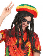 Bonnet avec perruque rasta