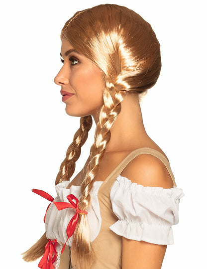 Perruque tressée blonde femme